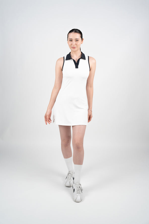 AGNI Tennis Dress - White/Black