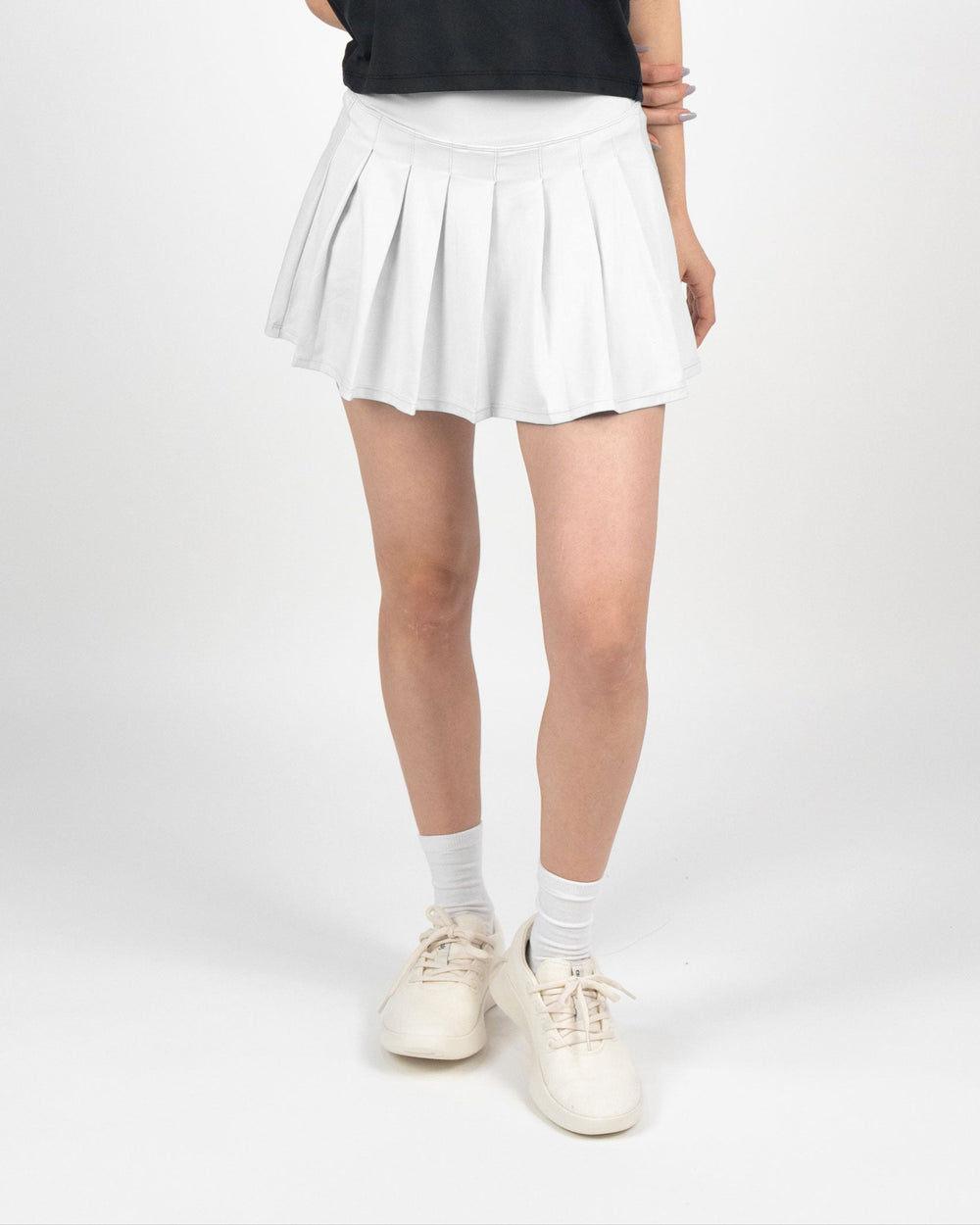 AGNI Pleated Skort - White