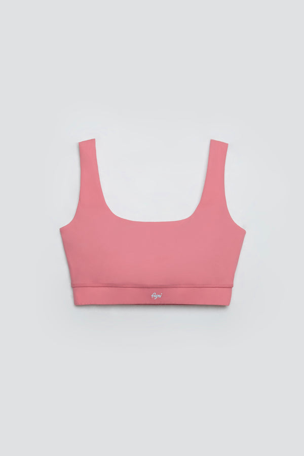 Daily Square Neck Bra - Flamingo Pink
