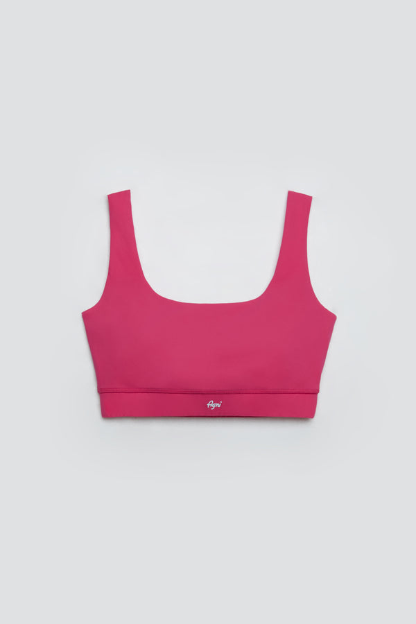Daily Square Neck Bra - Raspberry Pink