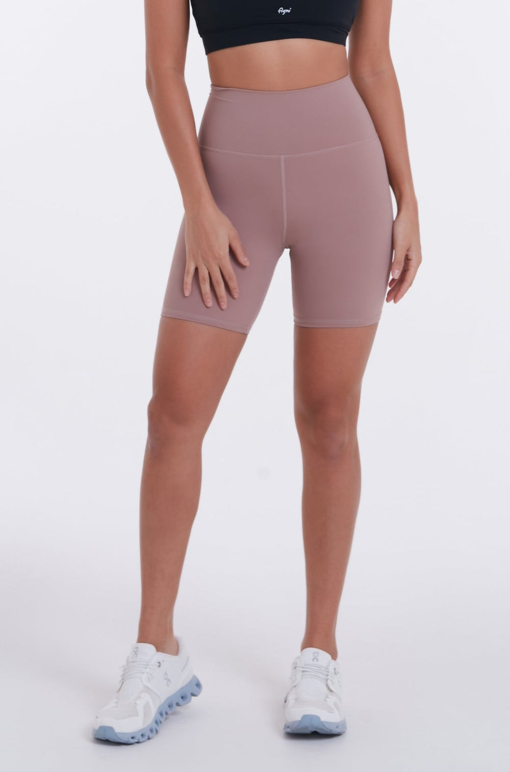 High-Rise Biker Shorts 5" - Antler