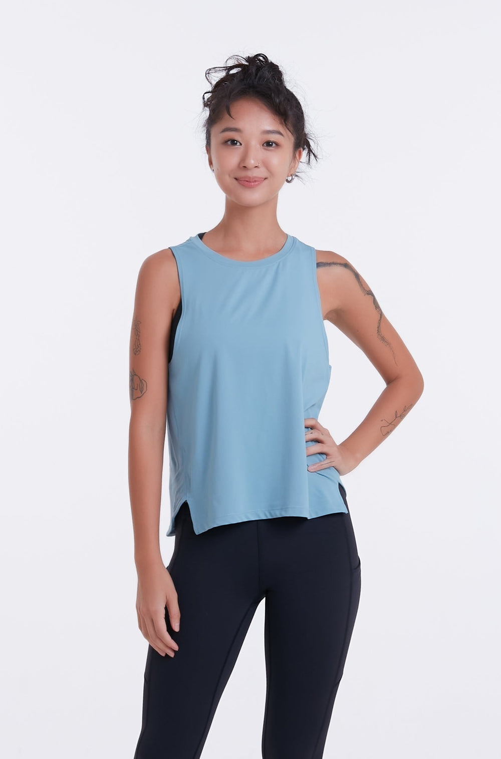 Classic Tank Tee - Smoke Blue