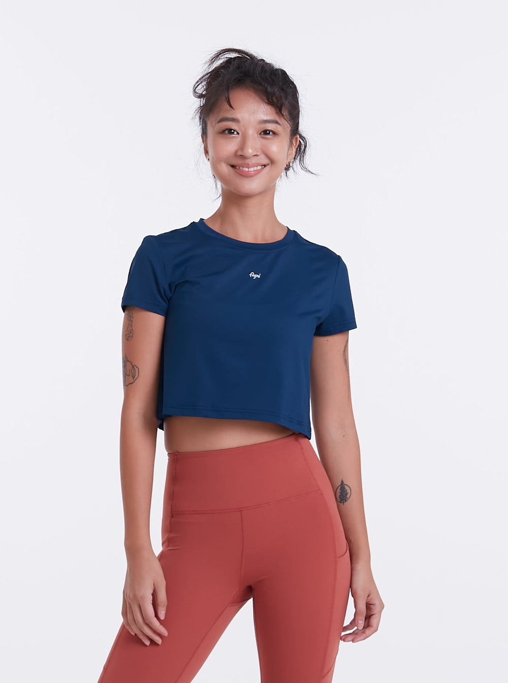 Crop Tee - Indigo