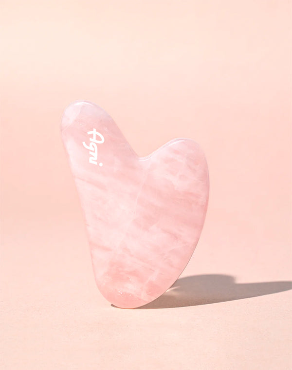 玫瑰晶按摩刮痧板 Rose Quartz Gua Sha Plate